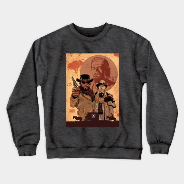 Django Unchained Crewneck Sweatshirt by Davide Lopez Art